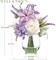 Fake Flowers in Vase Artificial Flowers with Fake Water, Real Touch Faux Silk Rose & Blooming Tulips Spring Flower with Lavender Arrangements for Table Decor (White Purple)
